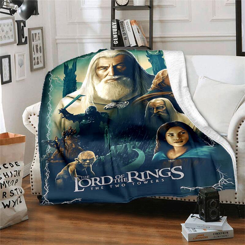 1pc Blanket The Lord of the Rings3 Print Design, Lightweight Blanket for Sofa, Bed- Soft &Warm, Gift for All Seasons like Christmas, Halloween