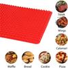 Large Red Pyramid Raised Cone Shaped Silicone Mat Baking and Roasting Superb Non-Stick Food Grade Silicone for Oven Grilling BBQ