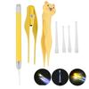 Luminous Ear Wax Removal Cleaning Kit Stainless Steel Nostril Ear Wax Tweezers Earwax Removal Set