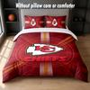 Kansas City Chiefs Design Bed Bedding Set 1 Duvet Cover + 2 Pillowcases Soft Breathable Household Bed Linens