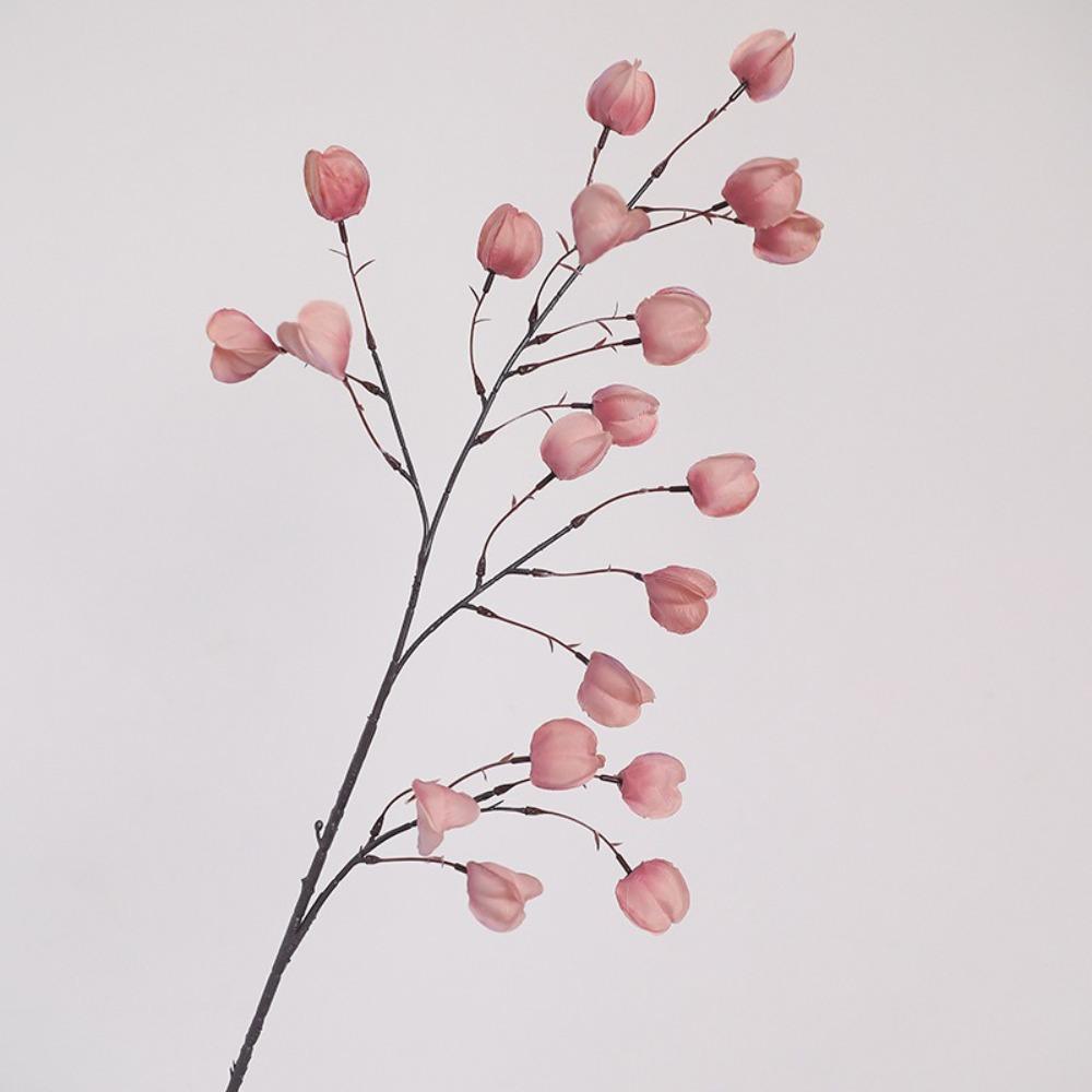 Long Branches Artificial Lantern Fruits Realistic Handmade Simulation Flower Plastic Berry Tree Branch Flower Bedroom Table роза розовый