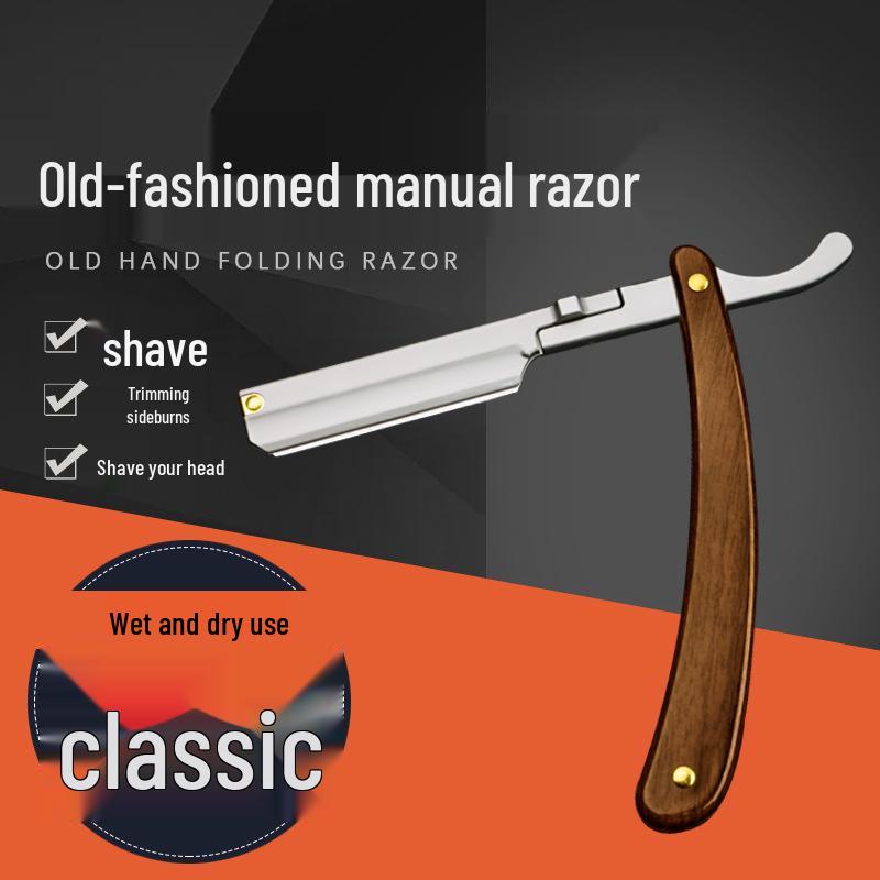 Unisex Old-Fashioned Manual Razor for Shaving and Face Trimming