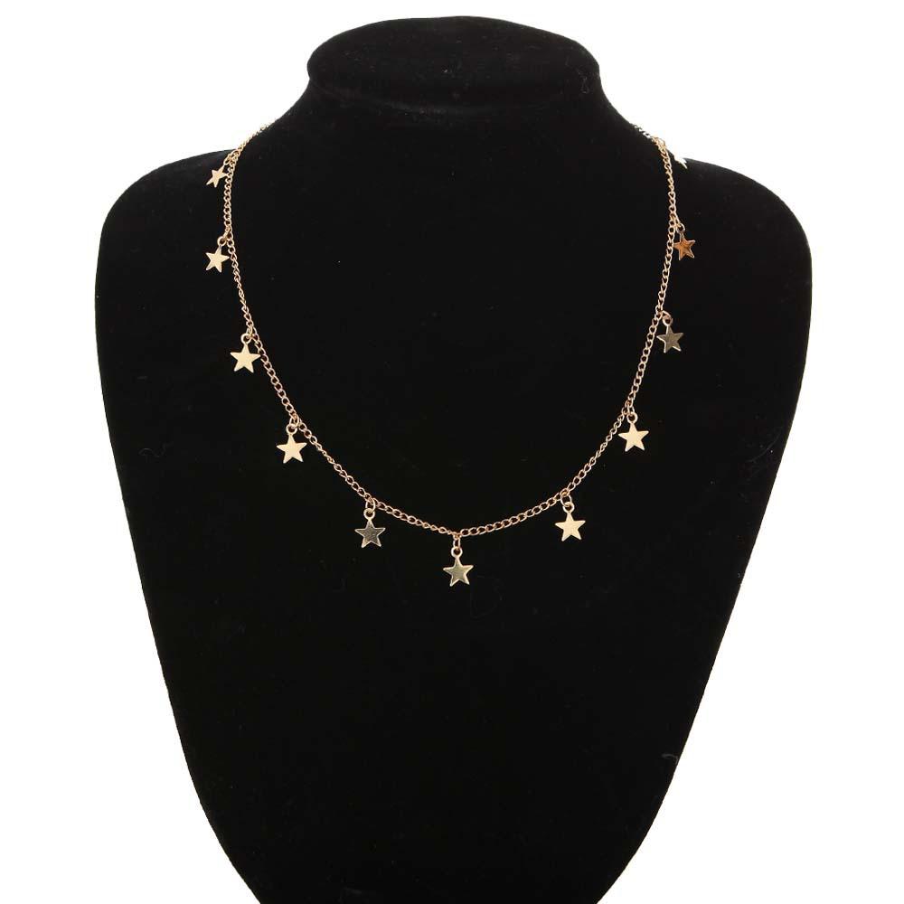 New Product Launch Necklace Simple Wind Women s Clavicle Chain Personality Five-pointed Star Pendant New Ladies Gift Wholesale