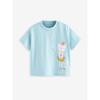 Girls' Polka Dot Cute Cat Short-Sleeved T-Shirt Kidsren's Tops Baby Pure Cotton Summer Clothes Kidsren's Half-Sleeved T-Shirt 2-8