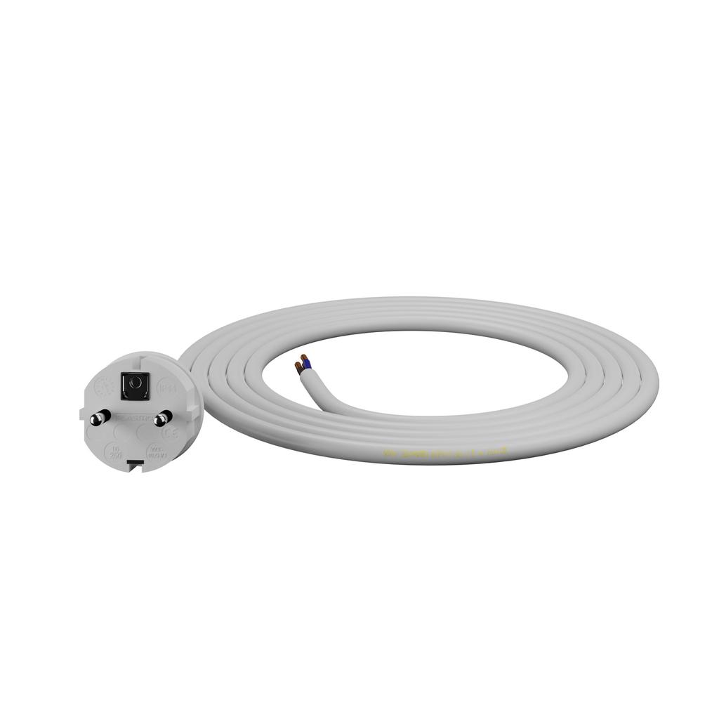 Przewód Przyłączeniowy Kabel Z Wtyczką Prostą 1,5M 3X1,5 16A Ip44 Biały
