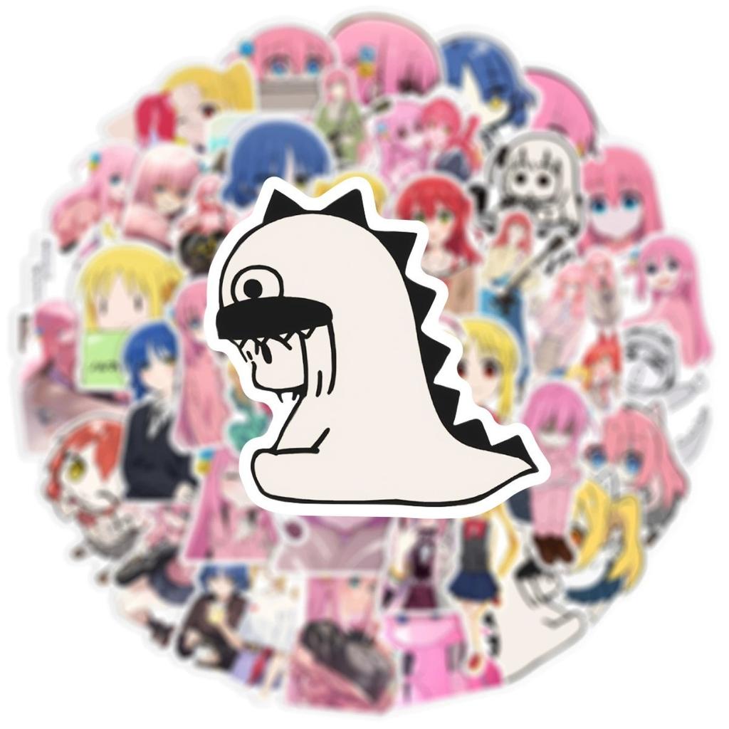 Стикеры Одинокий рокер Bocchi the Rock! Хитори Гото аниме стикерпак наклейки набор наклейок 52 шт