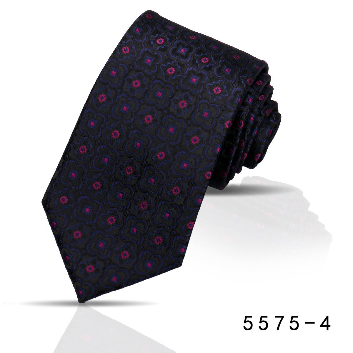 Men s Premium Waterproof 8cm Tie - Polyester Silk, Trendy Solid Black Stripe, Hand-Tied, 7.5cm
