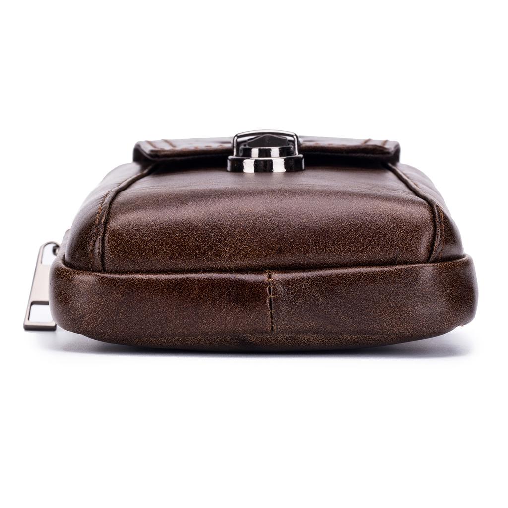 Bărbați Piele Curea Curea Geantă Telefon Geanta Călătorie Crossbody Geanta Umăr Pachet Poșetă Portofel