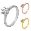 Ebay Hot Sale Six-claw Zircon Ring Set with 1 Carat Zircon Simple Zirconium Diamond Ring Christmas