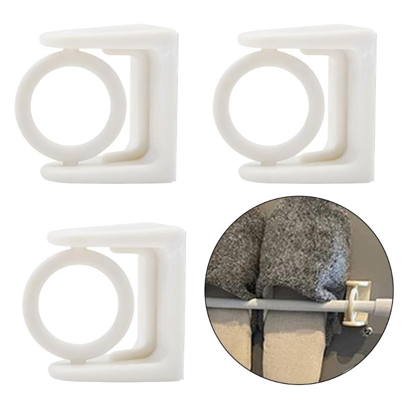 Rotatable Hook Bracket For Curtain Rod Towel Rack With Strong Plastic Materials And Easy Installation