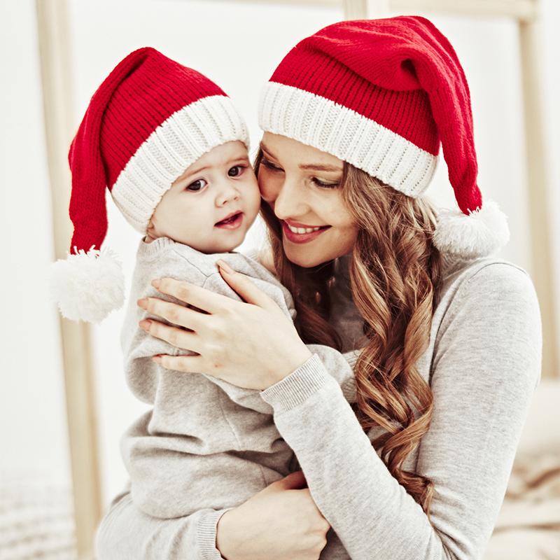Christmas Hat Winter Warm New Knitted Cute Adult Children New Year Party Children Gift Christmas Decoration