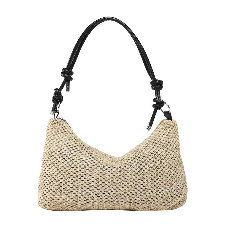 

Handwoven bags women s new trendy fashion retro straw bags versatile large-capacity shoulder bags чёрный