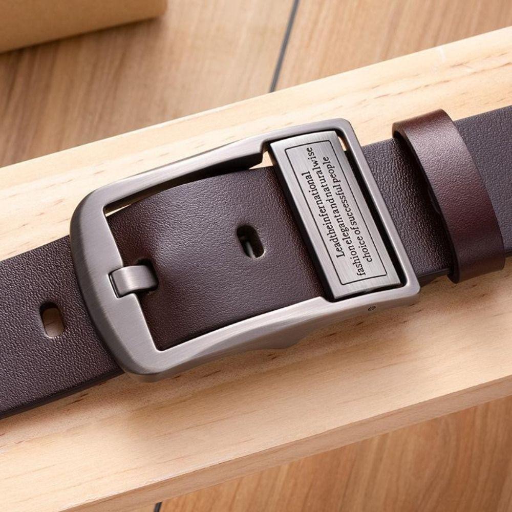 Luxury Design Business Leather Belt Versatile Trouser Dress Belts Retro Waist Strap
