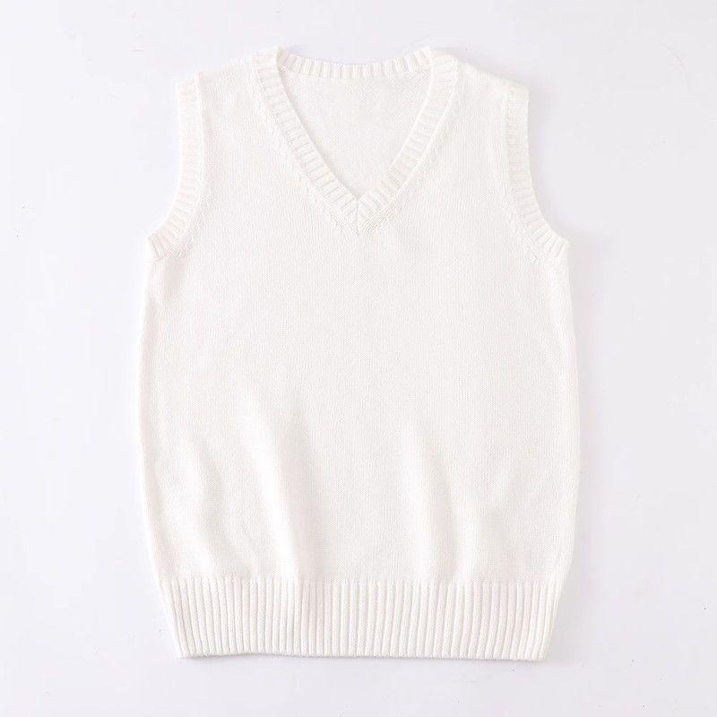 In-Stock: Women's Japanese Style V-Neck Sleeveless Sweater Vest - 12 Colors
