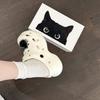Casual EVA sandals cartoon kitten thick-soled hole shoes summer fashion heightening comfortable non-slip bag head cool slippers