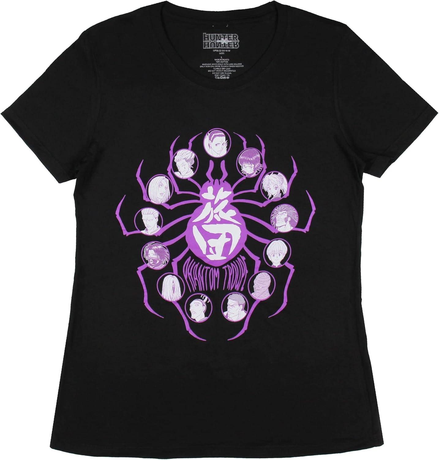 Hunter X Hunter Womens Twelve Legged Spider Phantom Troupe Boyfriend Fit Anime T-Shirt S