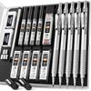 Nicpro Art Druckbleistift-Set 5 Metall-Zeichenbleistifte 0,3 0,5 0,7 0,9 2mm 4b