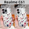 Simple Creative Case For Realme C63 C61 Transparent Back Cover For Realme C 61 C 63 Soft Slim Silicone Shockproof Funda Bumper