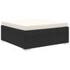 8 Piece Garden Lounge Set with Cushions Poly Rattan Black