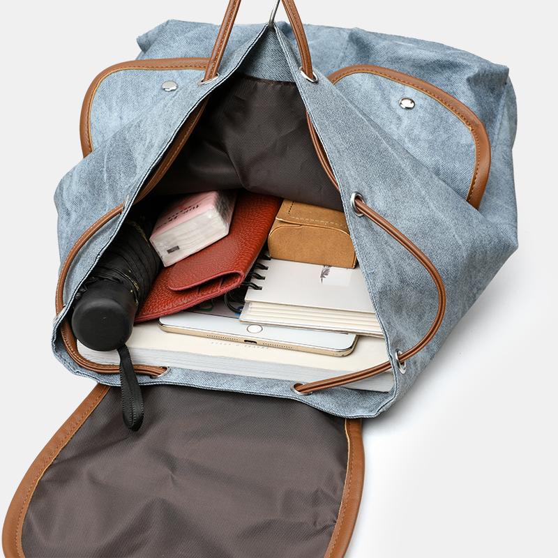 Vintage Color Block Backpack Women's Lightweight Backpack