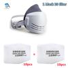 Dust Mask +20pcs Filter Cotton Respirator Half Face Dust-proof Mask Anti Industrial Construction Dust Haze Fog Safety