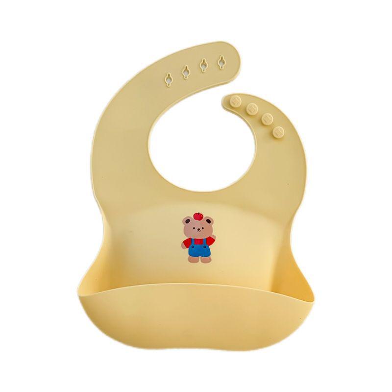 Waterproof Silicone Baby Feeding Bib - Oil-Proof for Infants and Toddlers