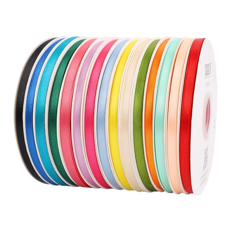 "0.6cm-1cm Polyester Ribbon for DIY Bows, Bouquets, and Gift Boxes"