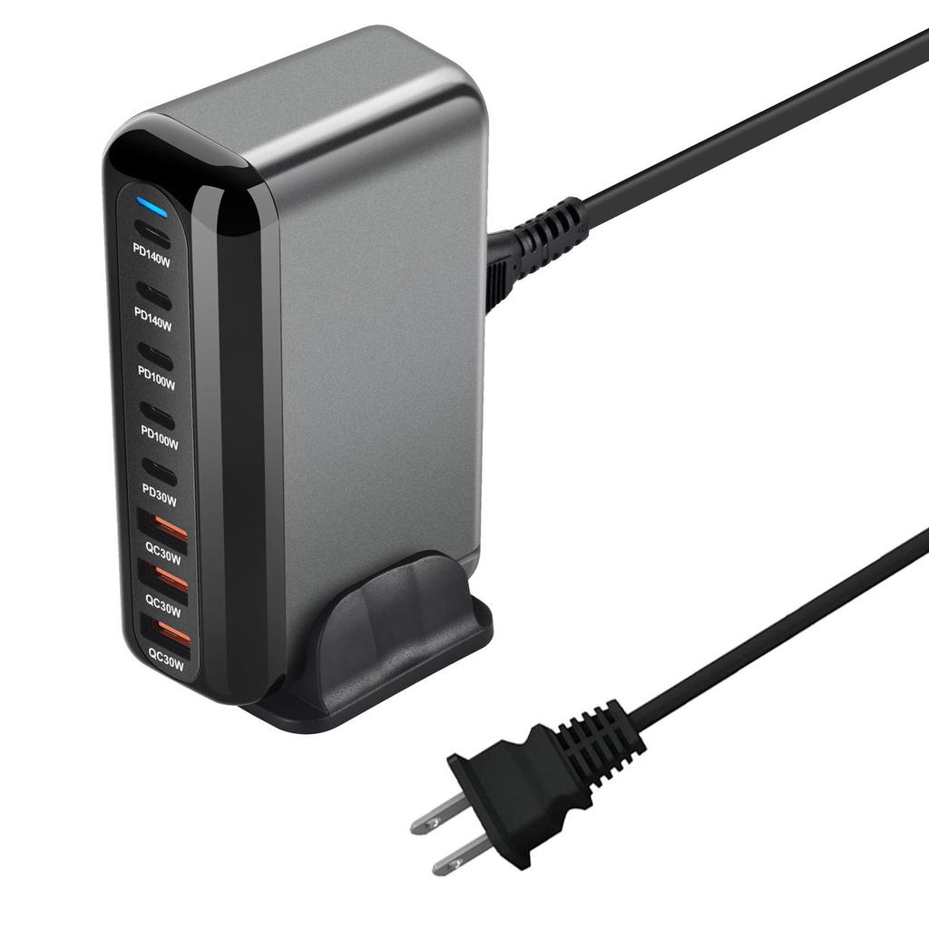 600W GaN Charger Hub Multi Ports QC PD USB C Fast Charging Station Adapter Compatible for IPhone 16/15/14 IPad MacBook Laptop