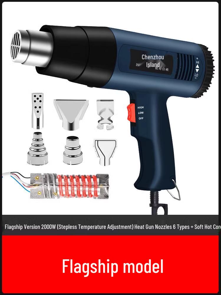 High-Power Portable Heat Gun for Electronic Repairs and Heat Shrink Applications