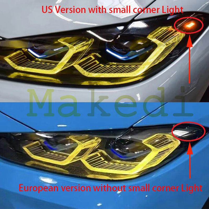 Red Angel Eyes DRL LED Unit For BMW 2023 M3 G80 M4 M440I 430I G82 G83 G22 G23 G26 Laserlight Laser Non-LED 9851048 63119851047