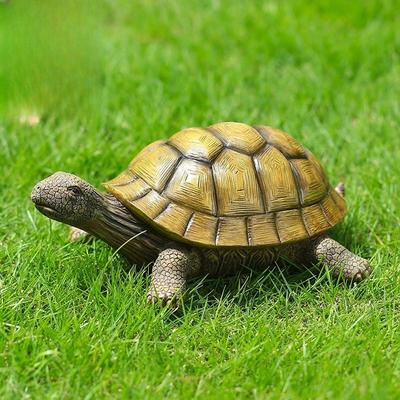 Resin Tortoise Statue Outdoor Garden Courtyard Decoration Cute Sea Turtle Model Figurine Animals Sculpture Home Farm Ornaments