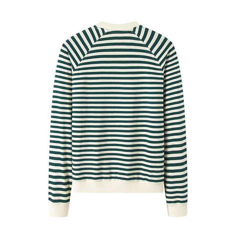 Navigare Women's Striped High-Neck Cotton Sweatshirt