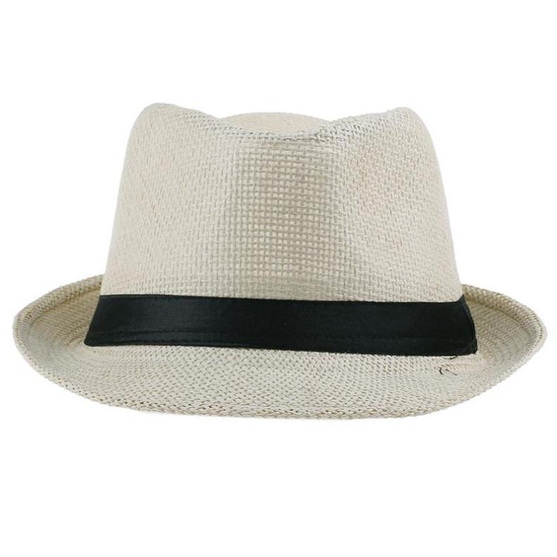 LNPBD Hot Unisex Women Men Fashion Summer Casual Trendy Beach Sun Straw Panama Jazz Hat Cowboy Fedora Hat Gangster Cap