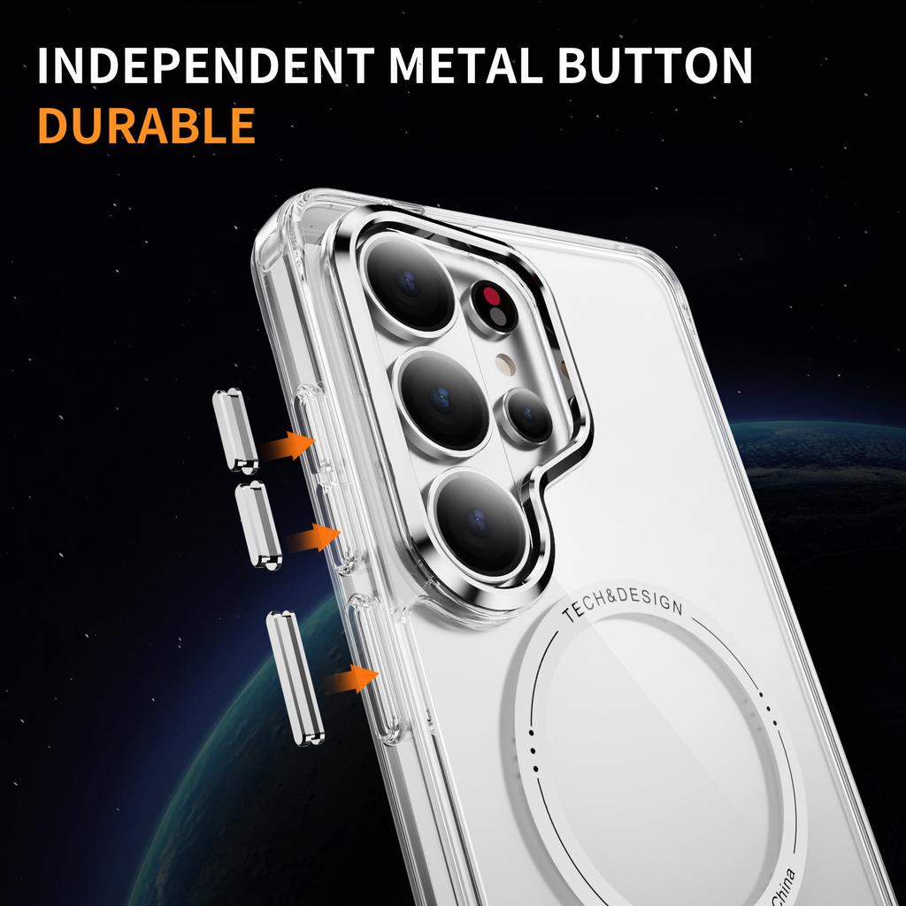 Transparent Wireless Charging Magnetic For Magsafe Cases For Samsung Galaxy S26 S25 S24 S23 Plus Ultra FE A15 A55 A16 A56 Cover