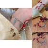 Style Vintage Alloy Plated Floral Bracelet Unique Geometric Hand Jewelry For Women