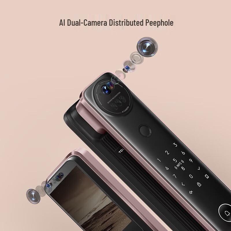 TCL K9G Max Smart Door Lock with AI Dual Camera and Palm Vein