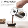 French Press Kaffetrakter Varmebestandig Gjennomsiktig Glass Te Kaffe Bryggekanne med Fint Filtreringssystem for Kaffeelskere