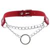 Punk choker collar for women necklace Goth Silver color chain leather choker  collar women chocker girls emo Gothic jewelry