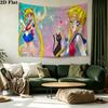 Magic Saylor Girls Wall Tapestry Aesthetic Wall Hanging Printed Fabric Blanket Decorative Tapestries for Bedroom Living Room Home Decor
