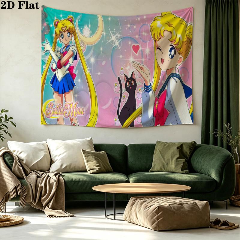 Magic Saylor Girls Wall Tapestry Aesthetic Wall Hanging Printed Fabric Blanket Decorative Tapestries for Bedroom Living Room Home Decor