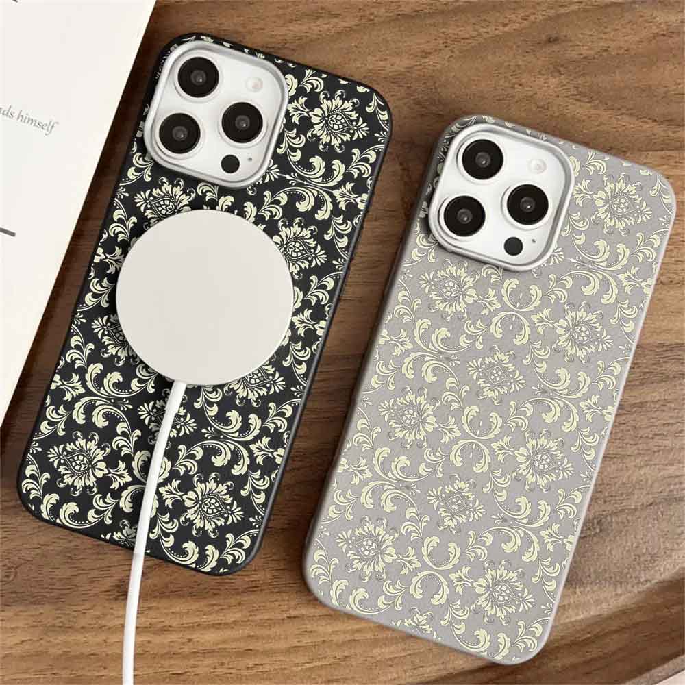 Gemusterte, klar bedruckte Blumenhülle, Handyhüllen, Lederhülle für Xiaomi, Samsung, iPhone, widerstandsfähige Handyhülle, Handyhülle