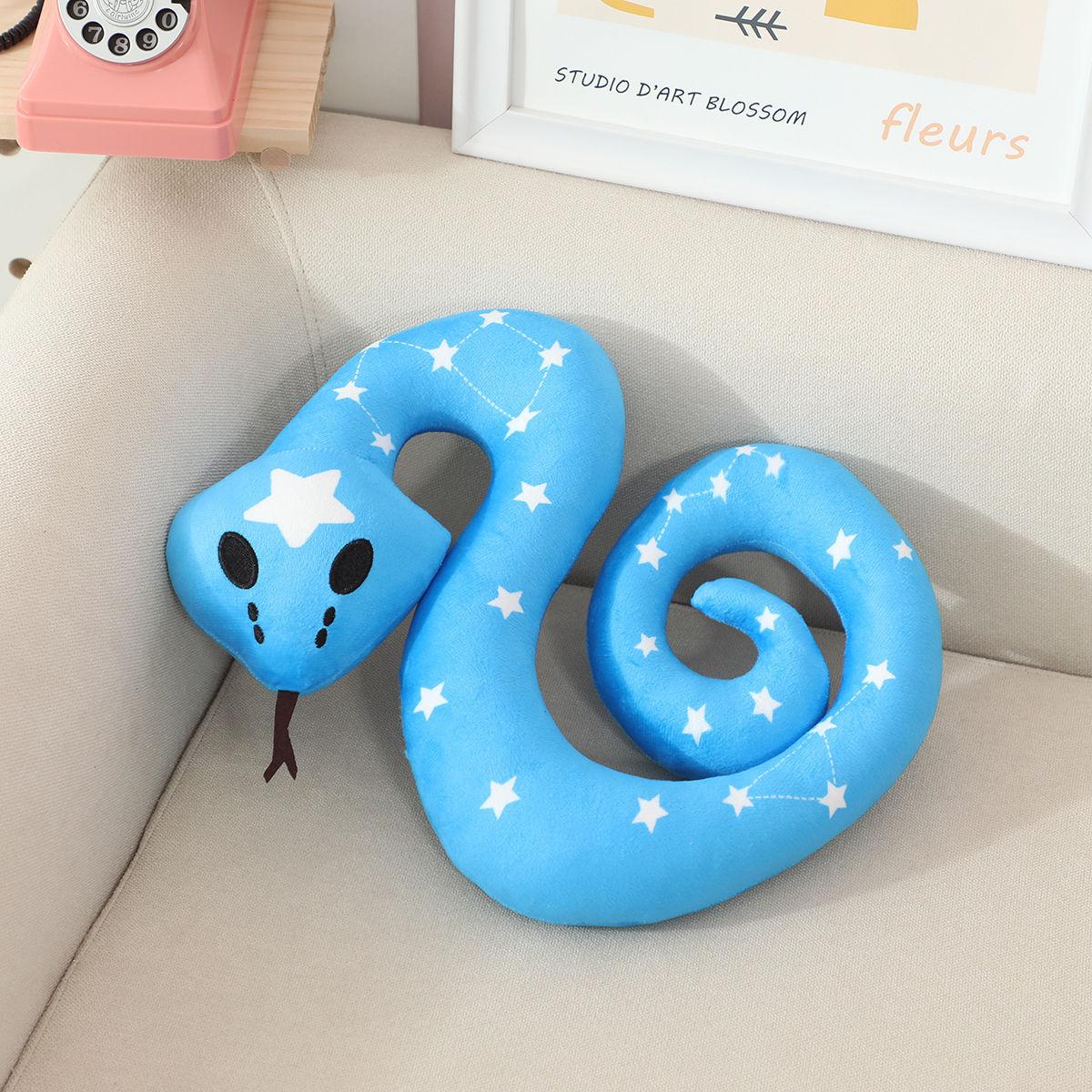 

Plush Toys Snake Cartoon Animals Fill Doll Tattoo Simulation Gift Childrens Day 60cm/23.62in синий