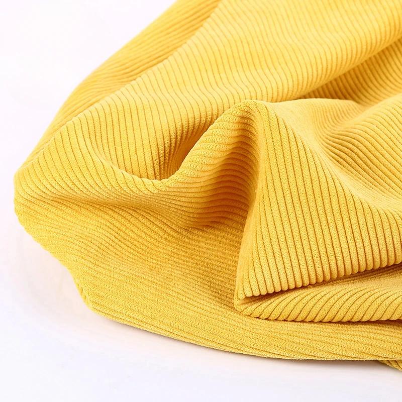 8 Strips Polyester Sand Wash Cotton Corduroy Cloth Non-elastic Cotton Fabric for Men and Women Coat Cloth Head