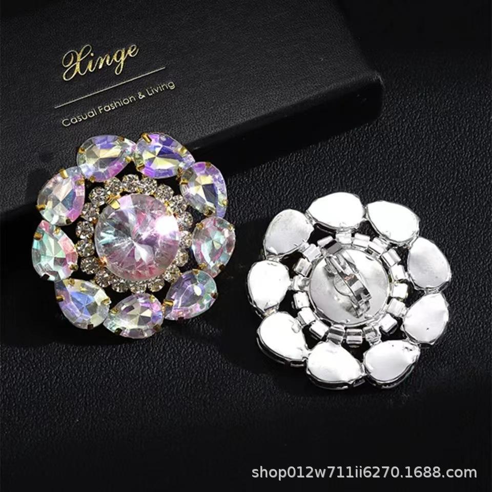 Exaggerated Colorful Rhinestone Water Drop Adjustable Women's Luxury Ring