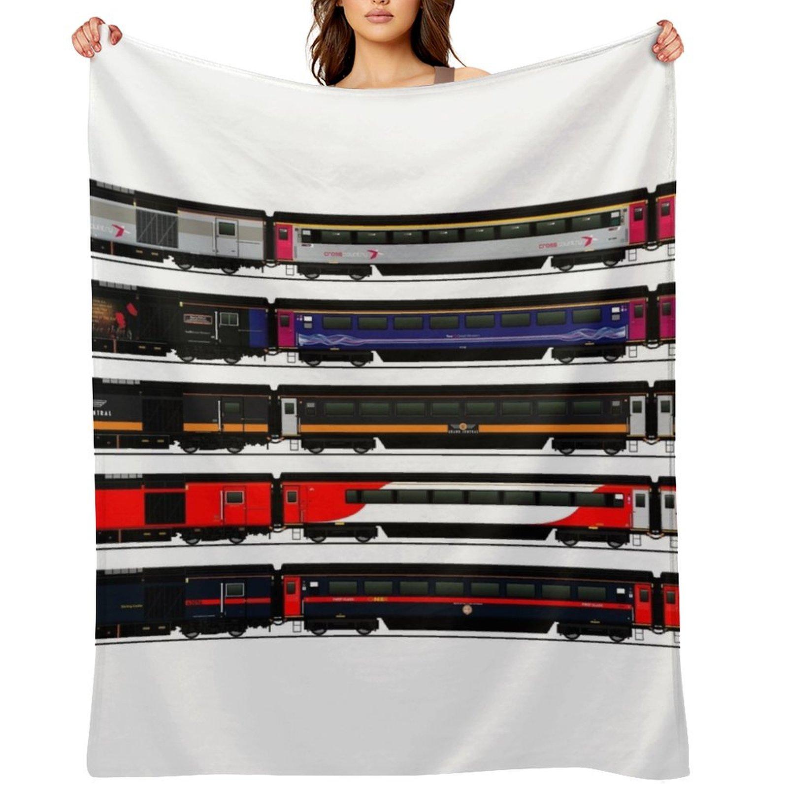 HST TRAIN COLLECTION Плед Одеяло Пушистый Туристический Для Дивана Пледы 30x40in