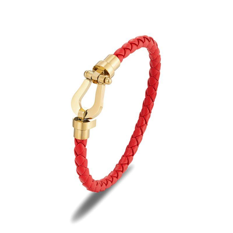 Fashion Woven Vachette Clasp Titanium Steel Bracelets for Men and Women/Couple