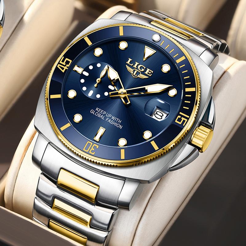 Men Watch Fashion Business Watch Men 3ATM Waterproof Luminous Quartz Sports Chronograph Clock Male Relogio Masculino+BOX