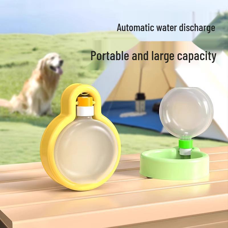 

Складная портативная поилка для собак для путешествий на открытом воздухе Orange - 350ml - 1 piece