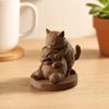 Frolicking Cats Figurine 3D Printed Playful Cat Statue Cute Collectible Kitty Sculpture Desktop