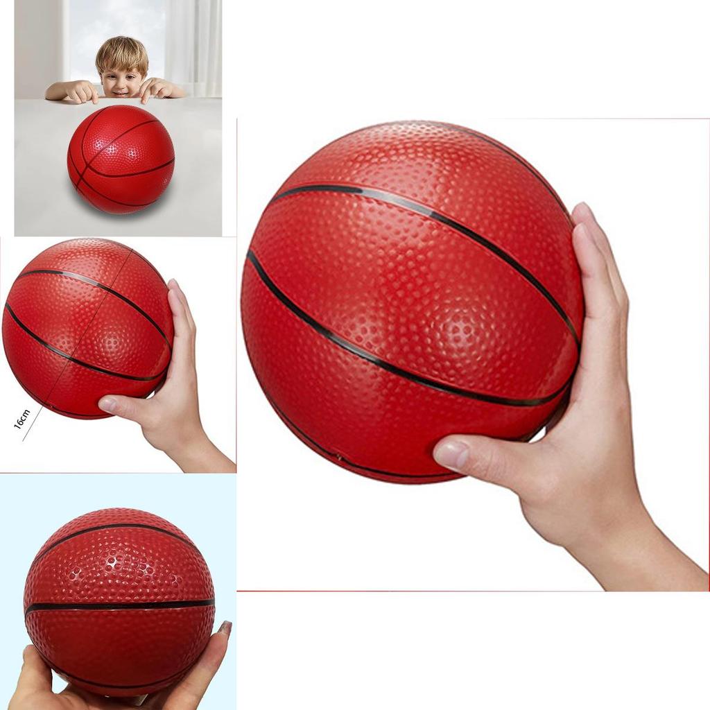 Soft Pvc Infant Baby Grabbing Small Basketball Inflatable Elastic Toy Ball 12cm For Children